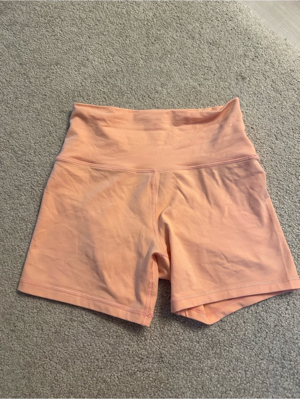 aerie High-Waist Peach Bike Shorts